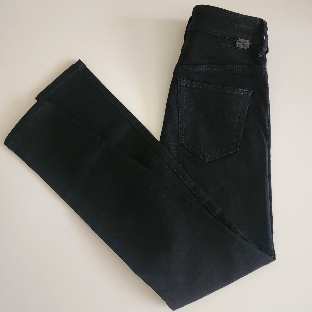 Diesel Slandy High Super Skinny High Waist Black Denim Size W23xL30